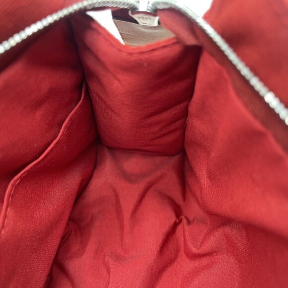 Authentic HERMES Douville Pouch Red Cotton #36635392 - Picture 11 of 12